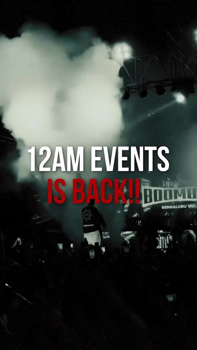 12AM Events crowd with the words 12AM Events is back