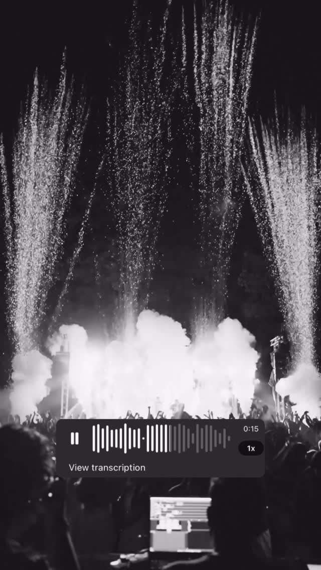 Fireworks on stage at a 12AM event