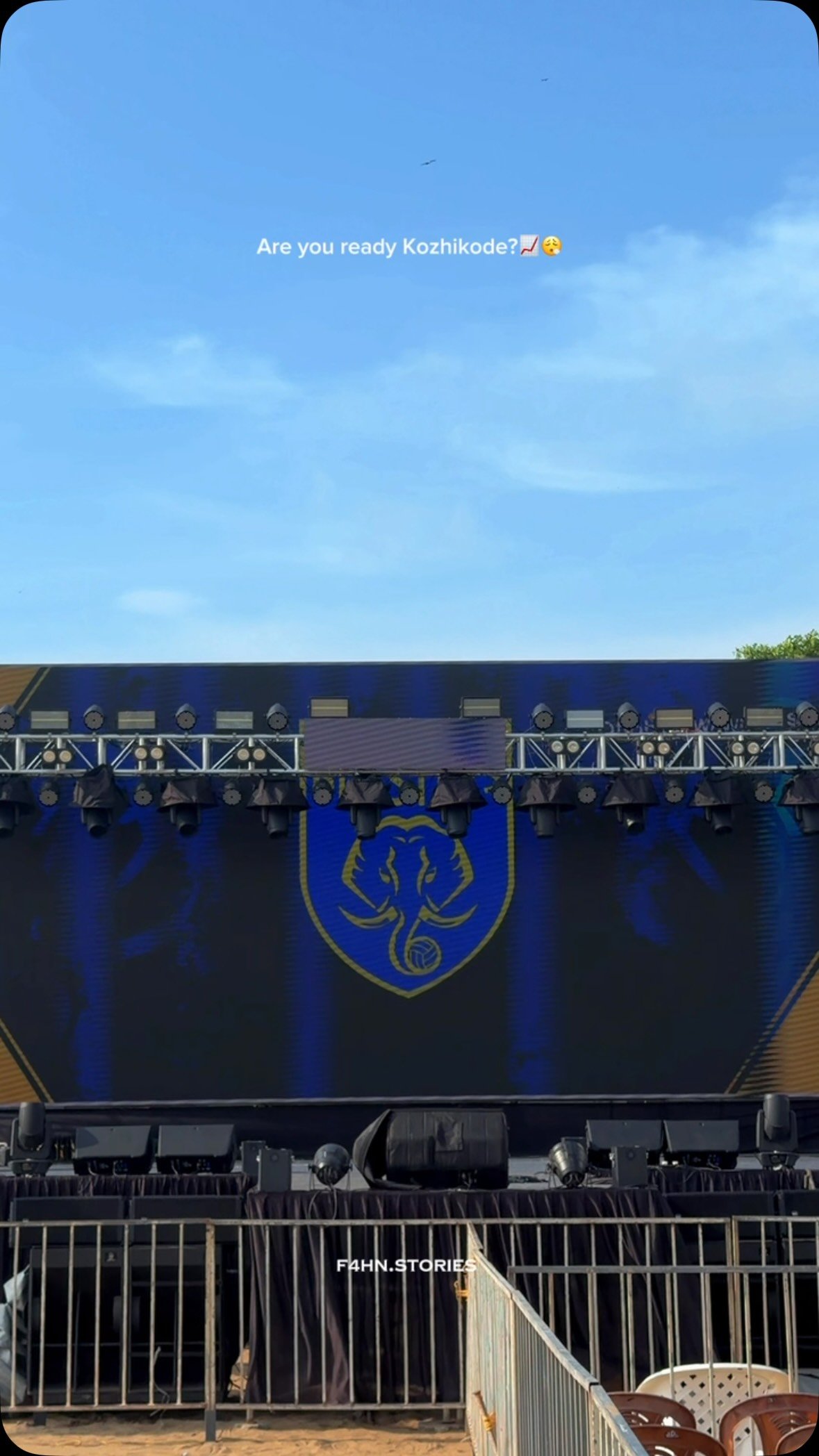 Screening setup for the Kerala Blasters match