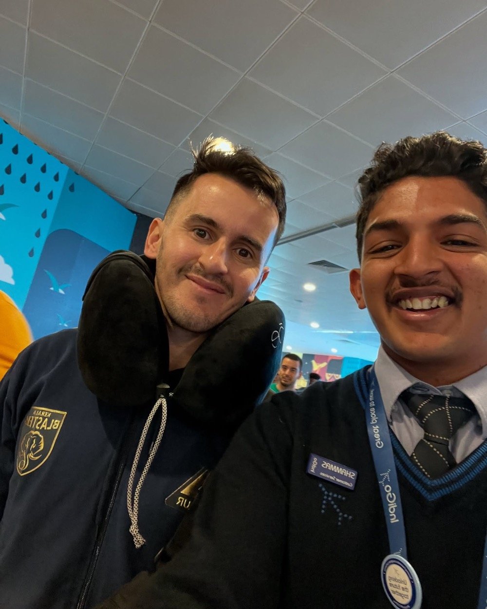 Airport selfie in IndiGo uniform