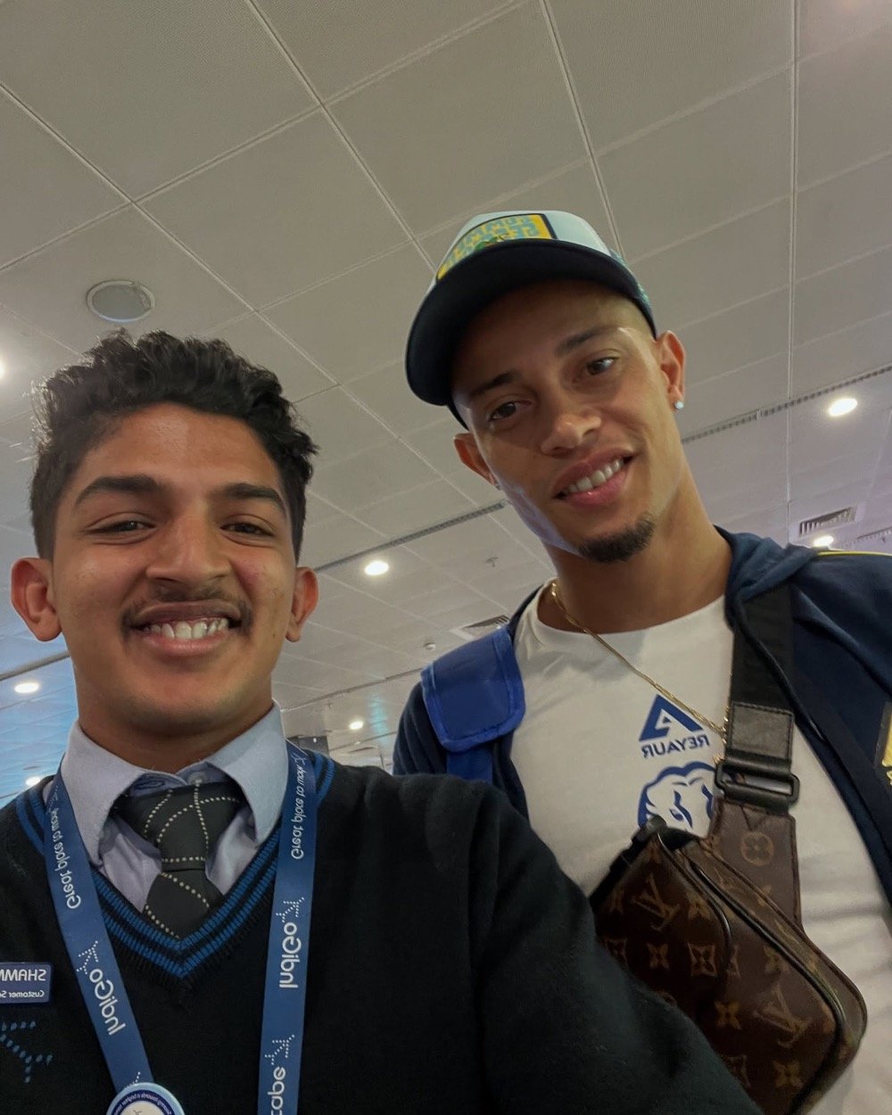 Airport duty selfie