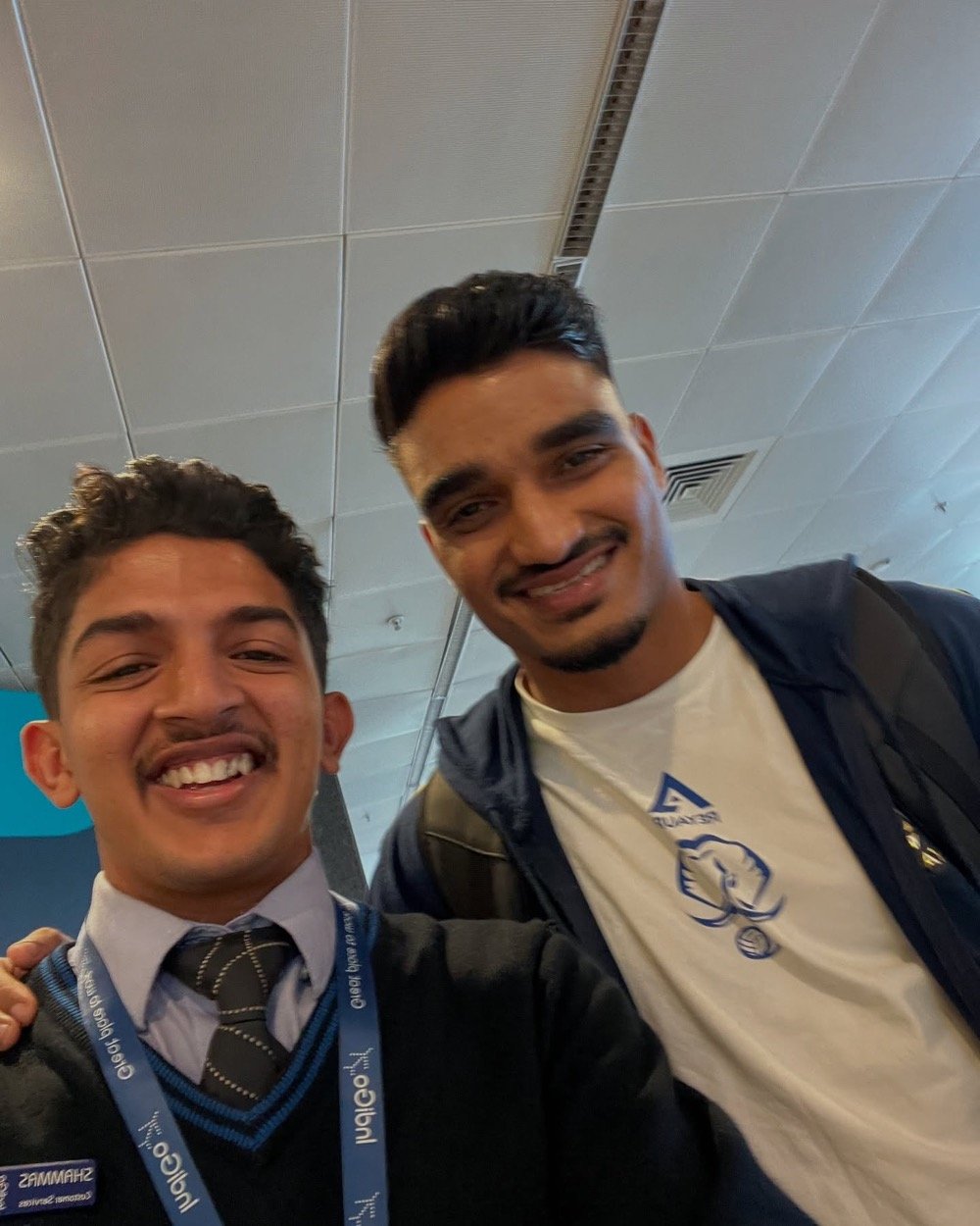 Airport selfie with a footballer