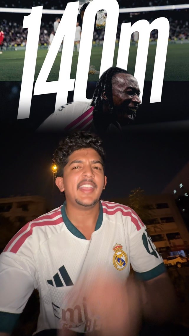 Football reaction reel in a Real Madrid kit