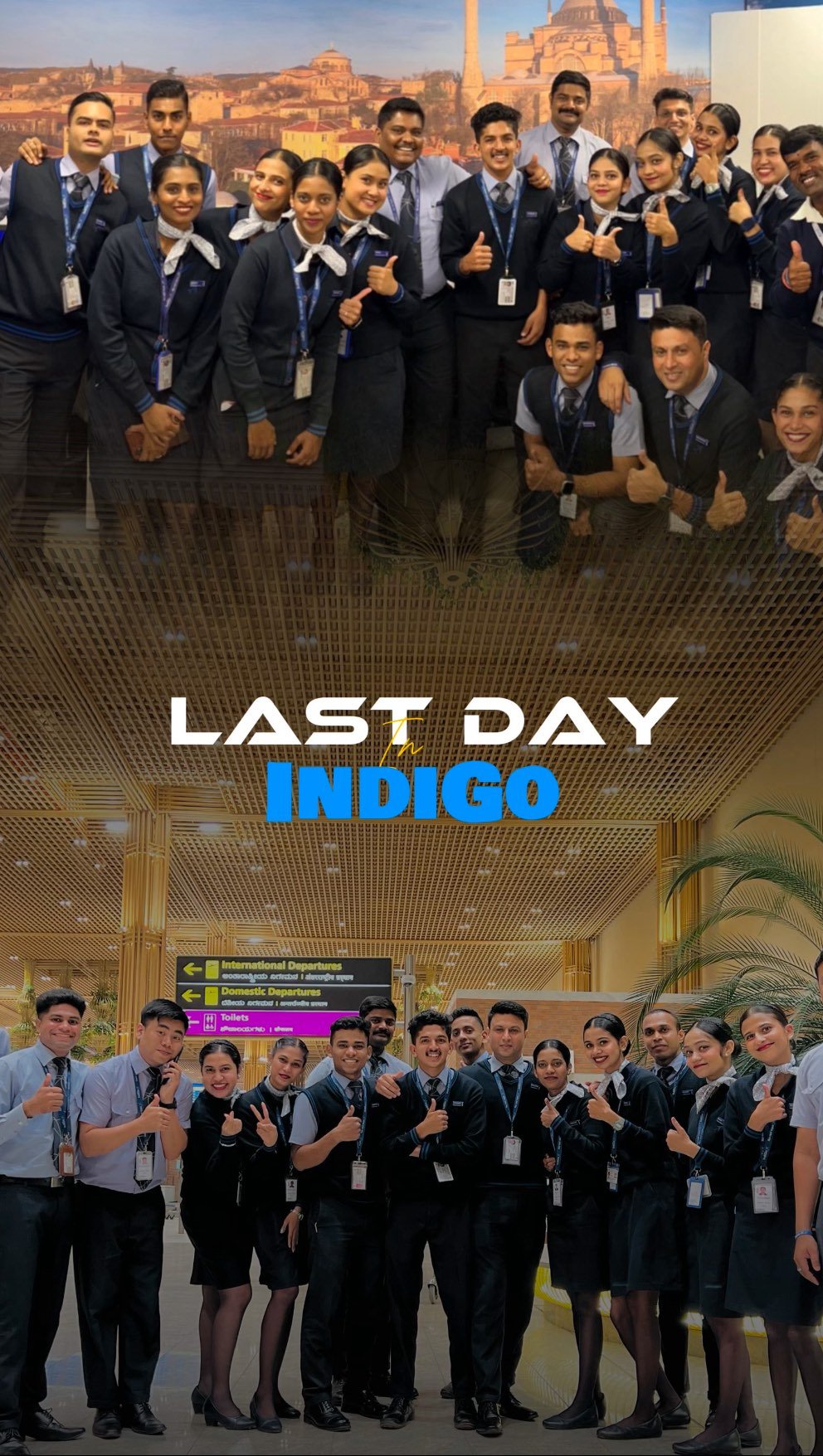 Last day at IndiGo with the crew